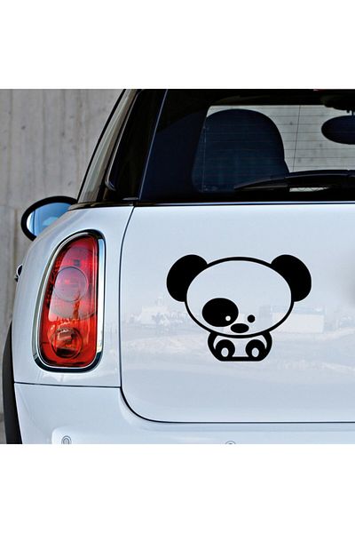 New Jargon Autocolant Panda drăguț cu ochi pete 25cm - negru