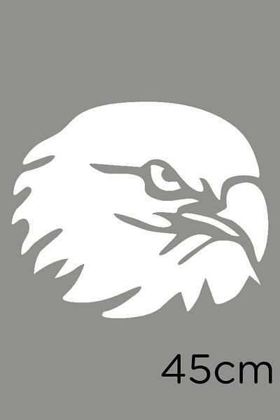 MIGNATIS Autocolant Gândit Stand Alone Eagle Head 45 Cm - Alb