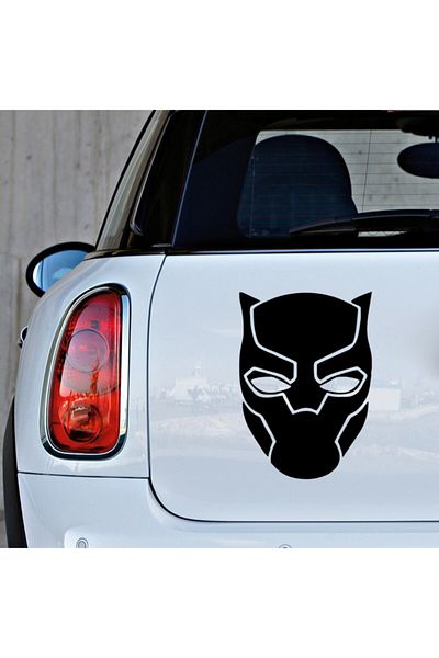 New Jargon Autocolant Black Panther Black White 25cm - Negru