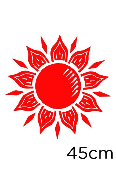 New Jargon Red Flower PatternedSticker- 45cm Paste Label