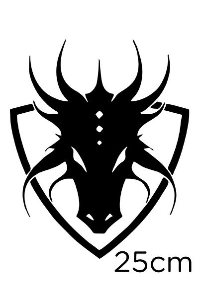 New Jargon Autocolant Bull Effect Foc Furios Lipire 25cm - Negru