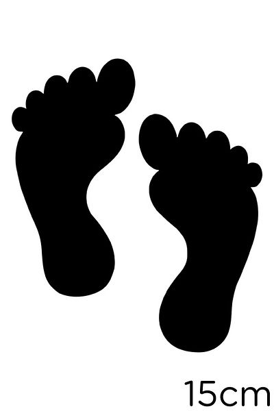 New Jargon O pereche de autocolant pentru mașină cu amprentă de ornament de perete 15 cm - negru