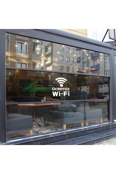 New Jargon Autocolant cu pictogramă Wifi gratuită 25 cm - negru