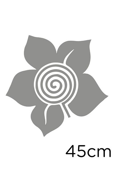 New Jargon Five-Petal Flower Label Sticker Paste with Sprial Return Inside 45cm - Gray