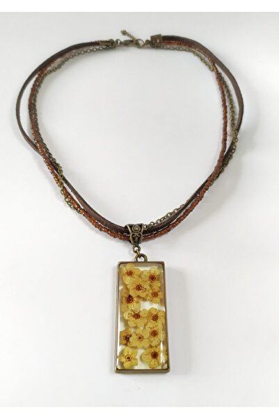 Halley Concept Special Design Handmade Real Floral Epoxy Necklace