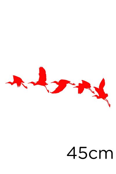 MIGNATIS Flowing Swallows Sticker Paste 45 Cm - Red