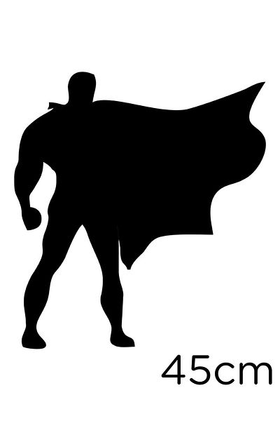 New Jargon Autocolant Superman Superman cu brațe puternice 45 cm - negru