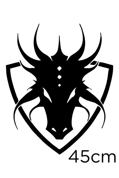 New Jargon Autocolant Bull Effect Foc Furios Lipire 45cm - Negru