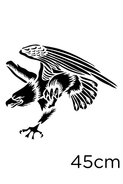 New Jargon Autocolant pentru vehicul Clawed Eagle Attack 45cm - Negru