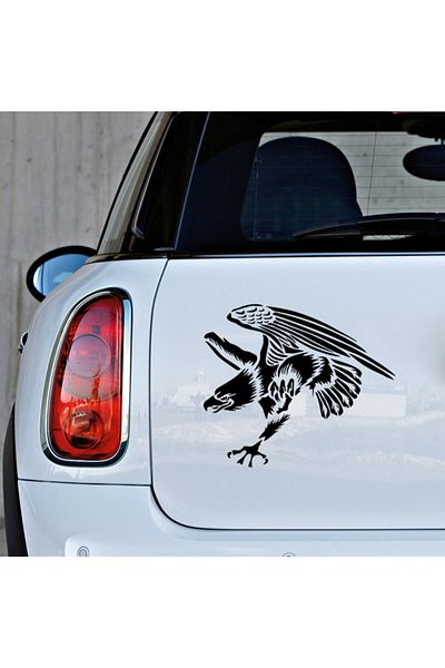 New Jargon Autocolant pentru vehicul Clawed Eagle Attack 45cm - Negru