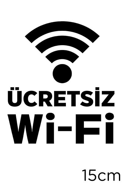 New Jargon Autocolant cu pictogramă Wifi gratuită 15 cm - negru