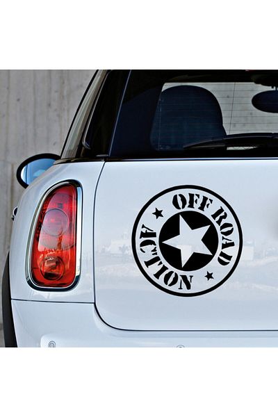 New Jargon Autocolant pentru mașină modificat Army Star Off Road Action 25cm - Negru