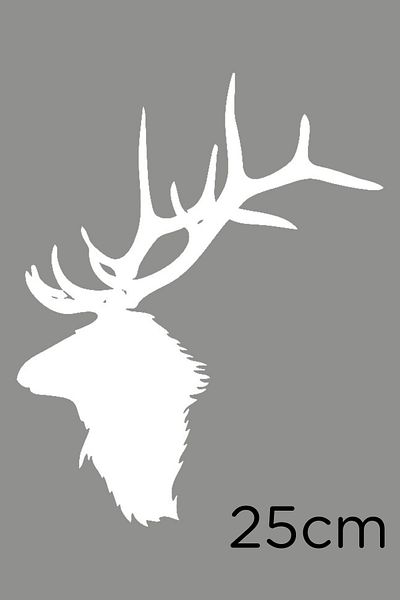 New Jargon Autocolant Cap de Cerb Antler 25cm - Alb