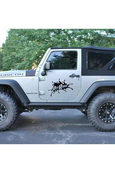 New Jargon Autocolant cu inscripții Off Road în efect Splash 45cm - Negru