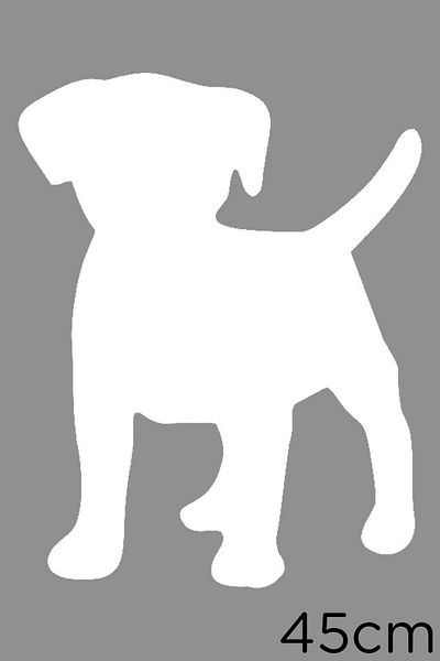 New Jargon Etichetă de lipire autocolantă Little Golden Dog 45cm - Albă