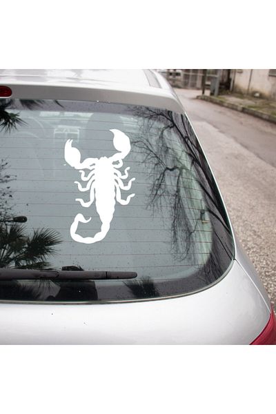 New Jargon Autocolant Scorpion în sus 35cm - Alb