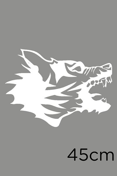 New Jargon Autocolant Angry Hard Barking Dog Paste 45cm - Alb