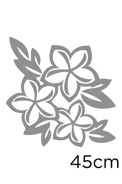 New Jargon Flowers And Leaves Wall Modified Car Sticker 45cm - Gray