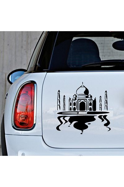 New Jargon Reflecție pe apă Formed Taj Mahal Autocolant Lipire 45cm - Negru