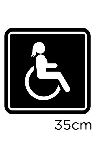 New Jargon Autocolant pentru semne pentru mașină pentru persoane cu dizabilități și pentru bărbați cu dizabilități 35 cm - negru
