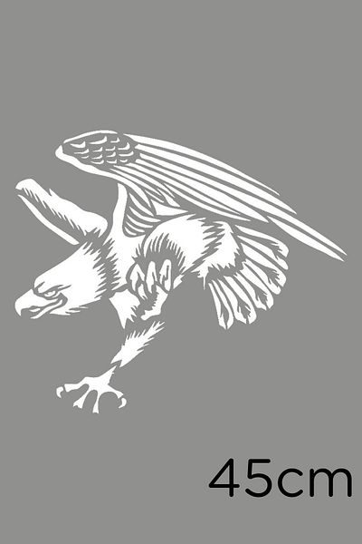 New Jargon Autocolant pentru vehicul Claw Eagle Attack 45cm - Alb