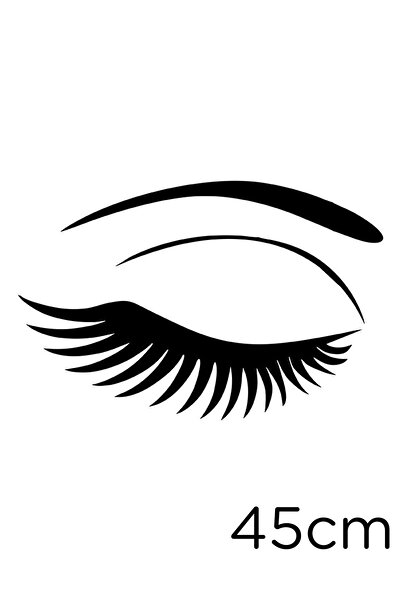 New Jargon Rimelli Uzun Kirpikler Araba Araç Oto Sticker 45cm - Siyah