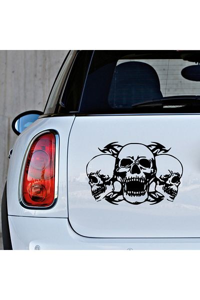New Jargon Lipire autocolante zombie - 45 cm negru, trei capete uscate