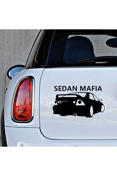 New Jargon Autocolant Sedan Mafia Oblate Autocolant Lipire 45cm - Negru