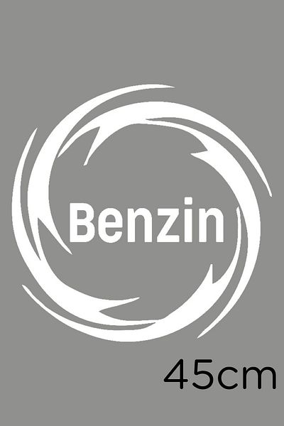 New Jargon Autocolant capac rezervor benzin pentru vehicul - Alb 45cm