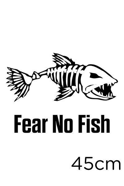 New Jargon Autocolant Pește Piranha Etichetă Lipire 45cm - Negru