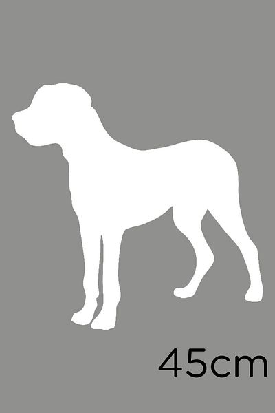 New Jargon Autocolant pentru câine Great Dane 45cm - Alb