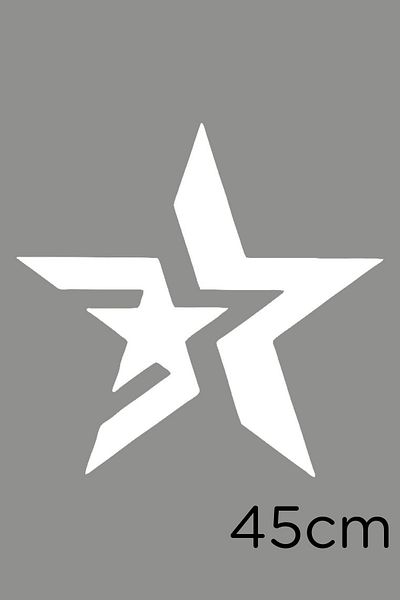 MIGNATIS Autocolant White Army Double Star - 45 Cm Pastă