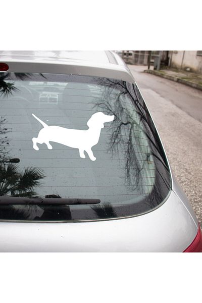 MIGNATIS Autocolant Teckel Dog Etichetă Pastă 45 Cm - Alb