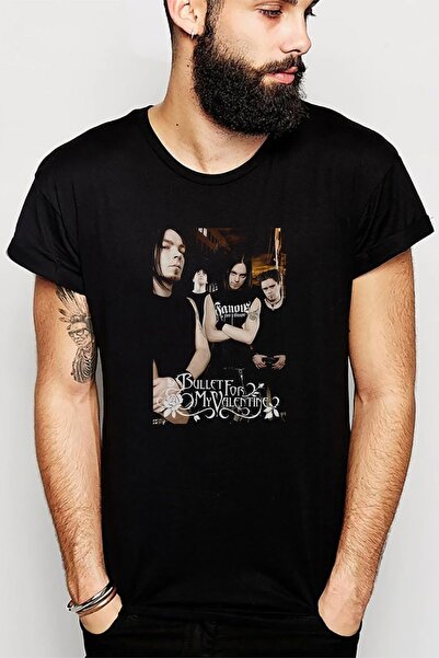 QIVI Bullet For My Valentine Black Band Štampano Crna muška Pleteno majica