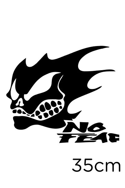 New Jargon Autocolant pentru accesorii pentru vehicule No Fear Sponsor Skull 35cm