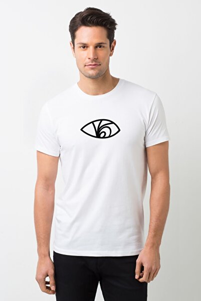 QIVI Serija nesrećnih događaja Eye Štampano Bela muška Pleteno majica T-shirt...