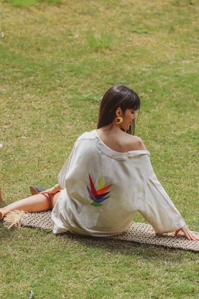 Livebasic Kimono Renkli Ananas