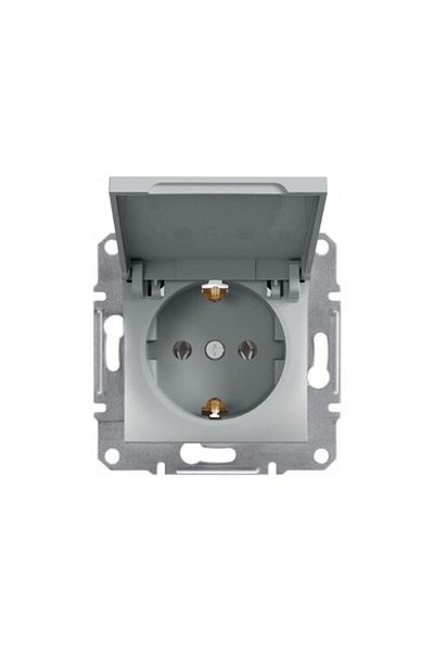 Schneider Electric إطار مقبس مؤرض مغطى بالألمنيوم من Asfora Plus متضمن