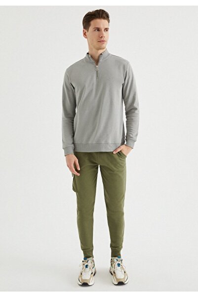 WESTMARK LONDON Ανδρικό φούτερ με φερμουάρ σε γκρι χρώμα κανονικής εφαρμογής