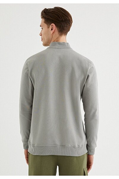 WESTMARK LONDON Ανδρικό φούτερ με φερμουάρ σε γκρι χρώμα κανονικής εφαρμογής