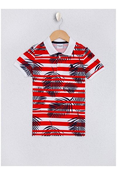 U.S. Polo Assn. Tricou roșu pentru băiat
