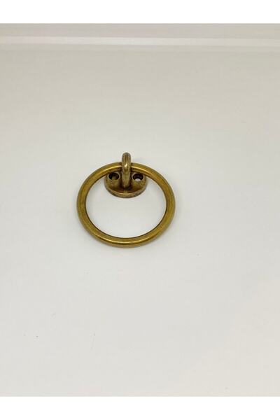 İNTERİO Halka Sandalye Arkası Sarkaç Kulp Antik Sarı 6 Cm Çapında 5 Adet