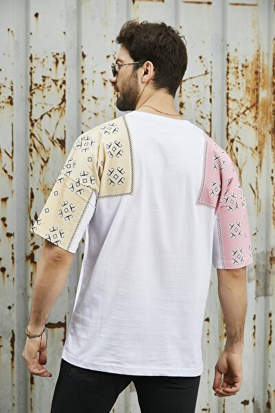 Sateen Men Ανδρικό μπλουζάκι με στάμπα σε λευκό χρώμα