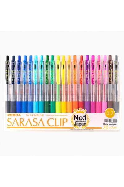 Zebra Sarasa Clıp 20'li Jel Kalem Seti