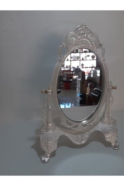 Burcu Bakır Gümüş Kaplama Gelin Aynası Dekoratif