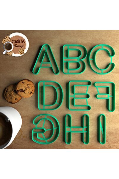 CookieKonsept مجموعة حروف أبجدية طويلة لقالب البسكويت