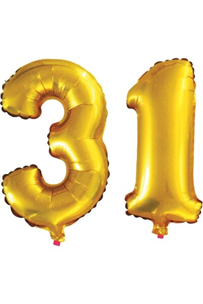 parti 31 Year Old Number Foil Balloon Gold 90cm