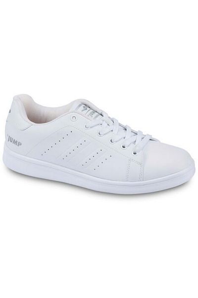 Jump Pantofi sport alb din piele cu șireturi pentru femei 15306