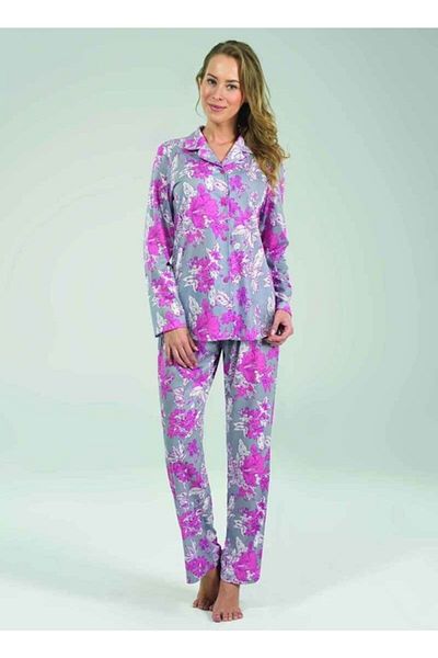 Blackspade Blakspade -6119-Women's Gray Lilac Pajama Set