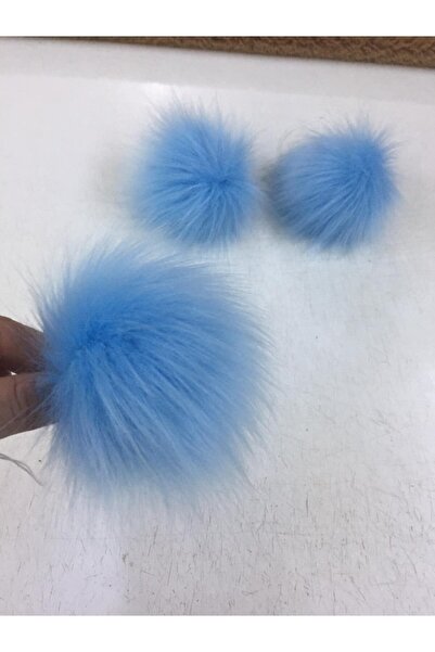 kurkyaka Kürk Kapşon Kenarı Ve 3 Adet Ponpon